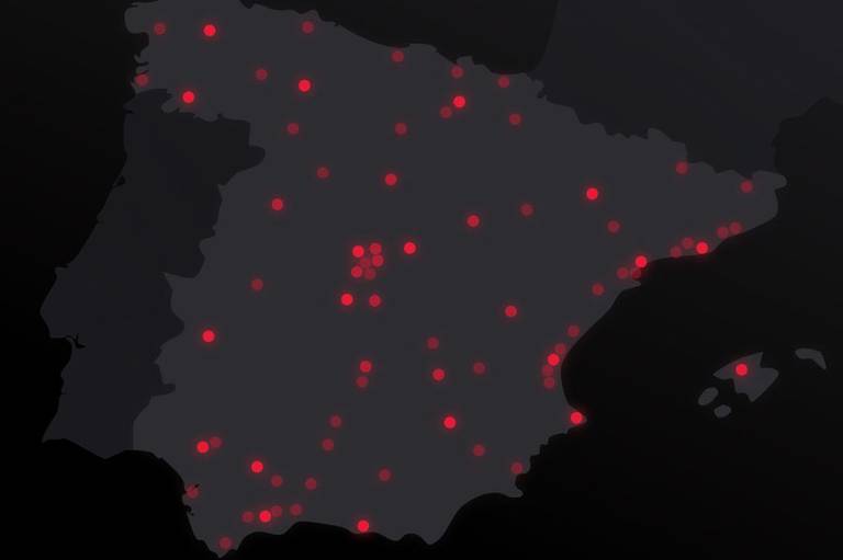 Tesla Mapa Supercargadores España